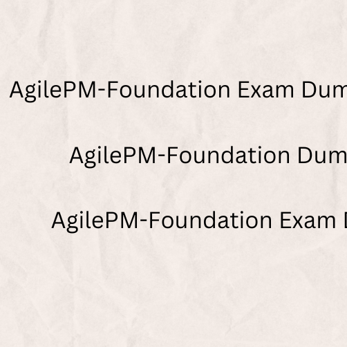 Agilepm Foundationdumps