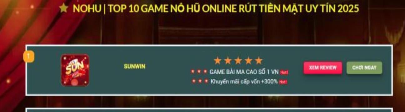 Game Nổ Hũ