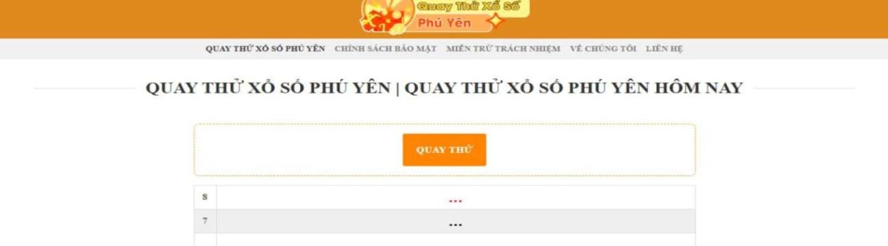 Quay Thử Xổ Số  Phú Yên